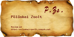 Pölöskei Zsolt névjegykártya